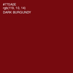 #770A0E - Dark Burgundy Color Image